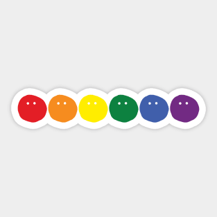 Mystery Smiley Faces Rainbow Pride Sticker